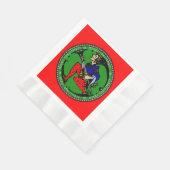 Maxfield Parrish-y Christmas Elf Serviette (Ecke)