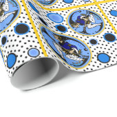 Maxfield Parrish-y Hanukkah Elf Geschenkpapier (Rolleneckpunkt)