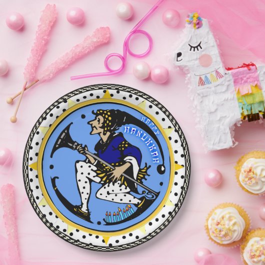 Maxfield Parrish-y Hanukkah Elf v2 Pappteller (Party)