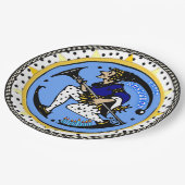 Maxfield Parrish-y Hanukkah Elf v2 Pappteller (Schrägansicht)