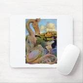 Maxfield Parrishs Konversation mit einem Drachen Mousepad (Mit Mouse)