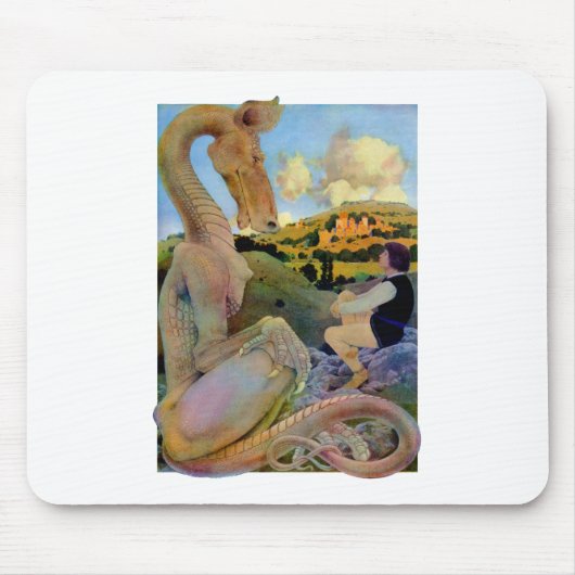 Maxfield Parrishs Konversation mit einem Drachen Mousepad (Vorne)