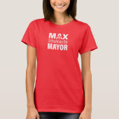 MaxForMayor Red Tee Shirt (Vorderseite)