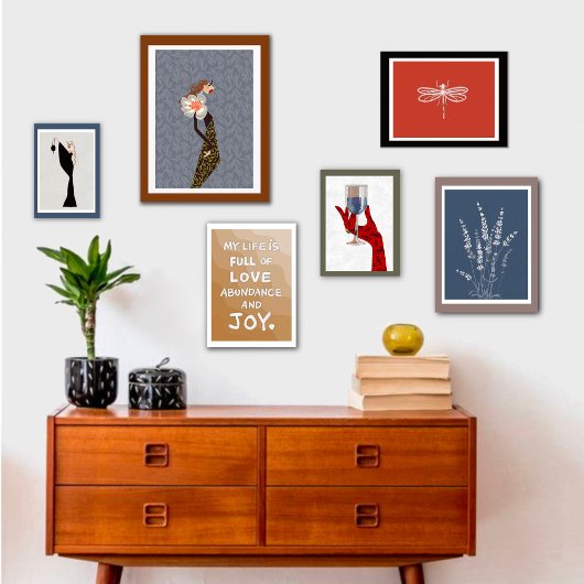 Maxi Blume Accessoire Mode Illustration Poster