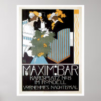Maxim Bar Vintag Food Ad Art