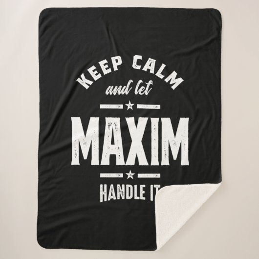 Maxim Personalisiert Name Geburtstag Sherpadecke (Vorderseite)