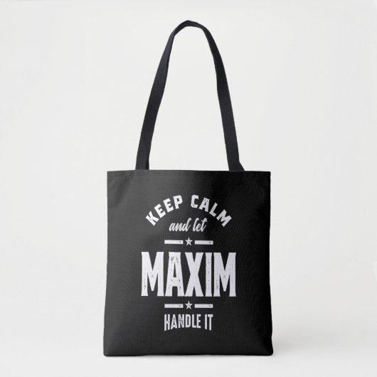 Maxim Personalisiert Name Geburtstag Tasche (Vorderseite)