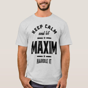 Maxim Personalisiert Name Geburtstagsgeschenk T-Shirt