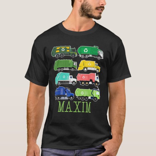 Maxim Trash Truck For Kids Collector Ecologist Gar T-Shirt (Vorderseite)