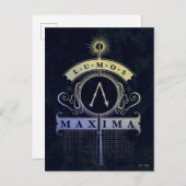 Maxima Harry Potter-Bann-| Lumos grafisch Postkarte (Vorne/Hinten)