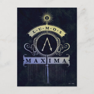 Maxima Harry Potter-Bann-  Lumos grafisch Postkarte