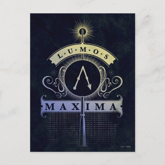 Maxima Harry Potter-Bann-| Lumos grafisch Postkarte (Vorderseite)