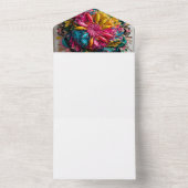 Maximal druckbar Abstrakt farbig All In One Einladung (Innen Boden)