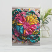 Maximal druckbar Abstrakt farbig Einladung (Stehend Vorderseite)