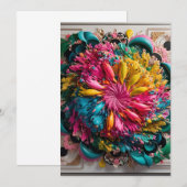 Maximal druckbar Abstrakt farbig Einladung (Vorne/Hinten)