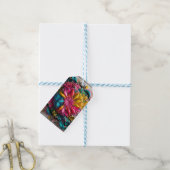 Maximal druckbar Abstrakt farbig Geschenkanhänger (Mit Garn)