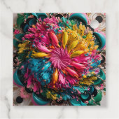 Maximal druckbar Abstrakt farbig Geschenkanhänger (Rückseite)