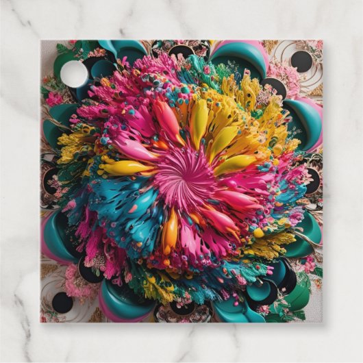 Maximal druckbar Abstrakt farbig Geschenkanhänger (Vorderseite)