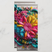 Maximal druckbar Abstrakt farbig Menükarte (Vorne/Hinten)