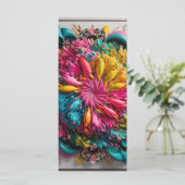 Maximal druckbar Abstrakt farbig Menükarte (Stehend Vorderseite)