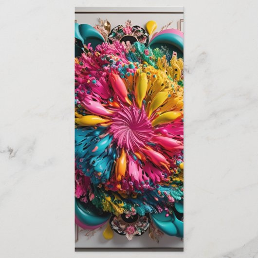 Maximal druckbar Abstrakt farbig Menükarte (Vorderseite)