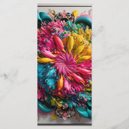 Maximal druckbar Abstrakt farbig Menükarte