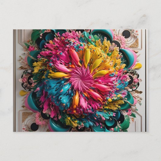 Maximal druckbar Abstrakt farbig Postkarte (Vorderseite)