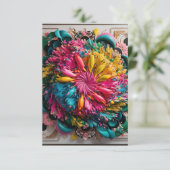 Maximal druckbar Abstrakt farbig RSVP Karte (Stehend Vorderseite)