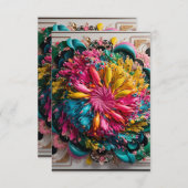 Maximal druckbar Abstrakt farbig RSVP Karte (Vorne/Hinten)