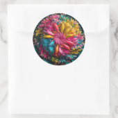 Maximal druckbar Abstrakt farbig Runder Aufkleber (Tasche)