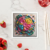 Maximal druckbar Abstrakt farbig Serviette (Beispiel)