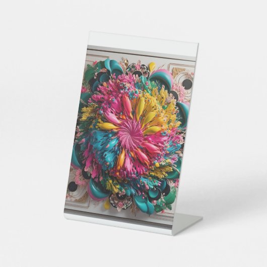 Maximal druckbar Abstrakt farbig Sockelschild (Vorderseite)