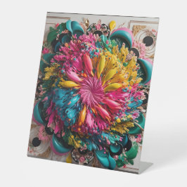 Maximal druckbar Abstrakt farbig Sockelschild