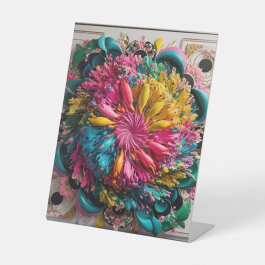 Maximal druckbar Abstrakt farbig Sockelschild (Vorderseite)