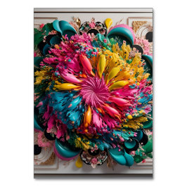 Maximal druckbar Abstrakt farbig Tischnummer