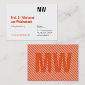Maximal elegante Orange Visitenkarte (Vorne/Hinten)