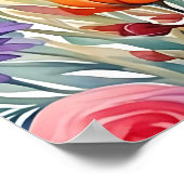 Maximal farbige Blume Print Poster (Ecke)