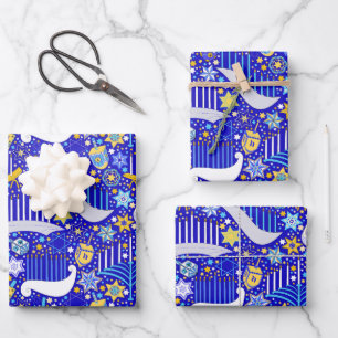 Maximal Hanukkah Geschenkpapier Set