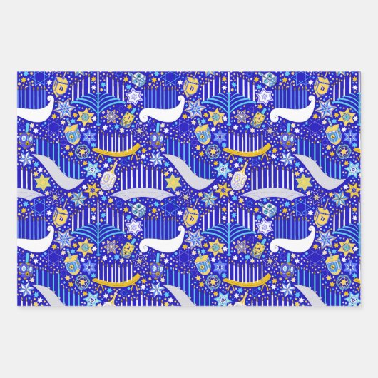 Maximal Hanukkah Geschenkpapier Set (Vorderseite 2)