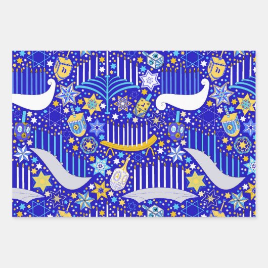 Maximal Hanukkah Geschenkpapier Set (Vorderseite)