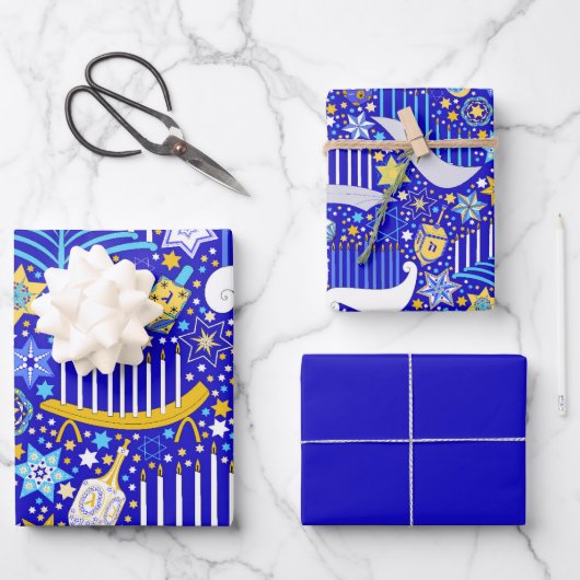 Maximal Hanukkah Geschenkpapier Set (Vorderseite)