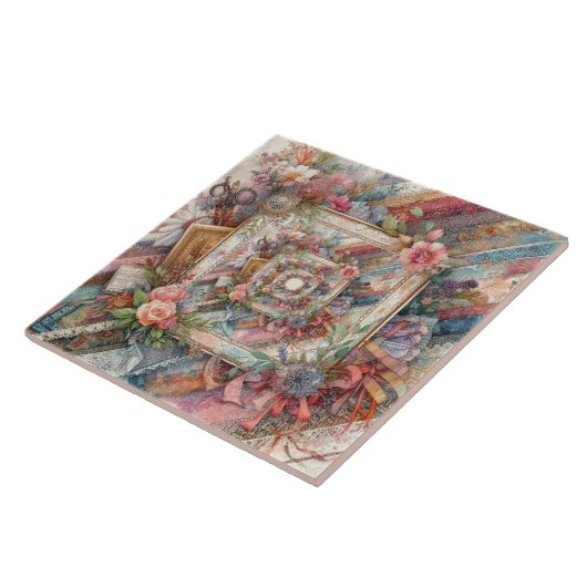 Maximal Vintage Dekoupage Fliese (Seite)