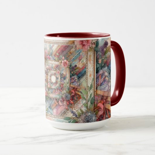 Maximal Vintage Dekoupage Tasse (VorderseiteRechts)