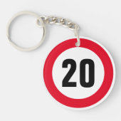 Maximale 20-mph-Geschwindigkeitsbegrenzung für Ver Schlüsselanhänger (Vorderseite)