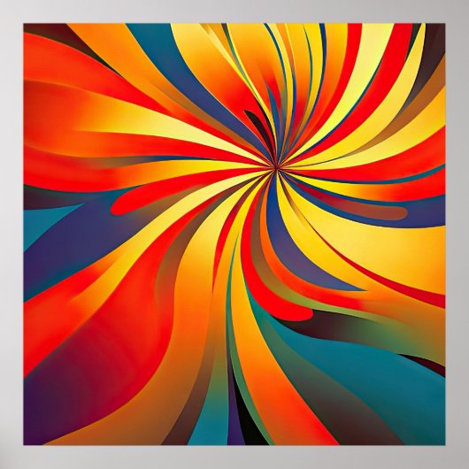 Maximale Blume Wavy Design Poster (Vorne)