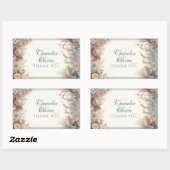 Maximale Gastgeschenk Hochzeit Gift Vintage Blüte Rechteckiger Aufkleber (Blatt)