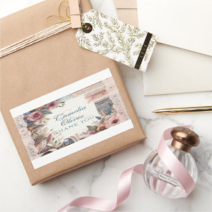 Maximale Gastgeschenk Hochzeit Gift Vintage Blüte Rechteckiger Aufkleber