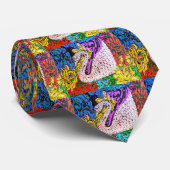 "maximale Kunstart Peter" Schwan-Muster-Krawatte Krawatte (Gerollt)