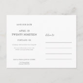 Maximaler Minimalwert Benutzerdefiniertes Foto Sav Ankündigungspostkarte (Rückseite)