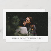 Maximaler Minimalwert Foto Save the Date Karte (Vorne/Hinten)